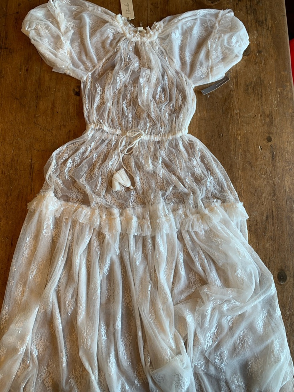 Anthropologie Let Me Be  Ivory Lace Maxi Dress - Picture 9 of 16